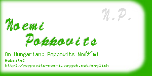 noemi poppovits business card